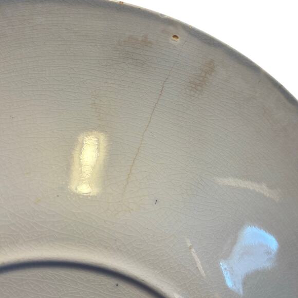 Niagara Falls souvenir plate vintage ceramic porcelain rolled rim flow blue FLAW - Picture 3 of 13